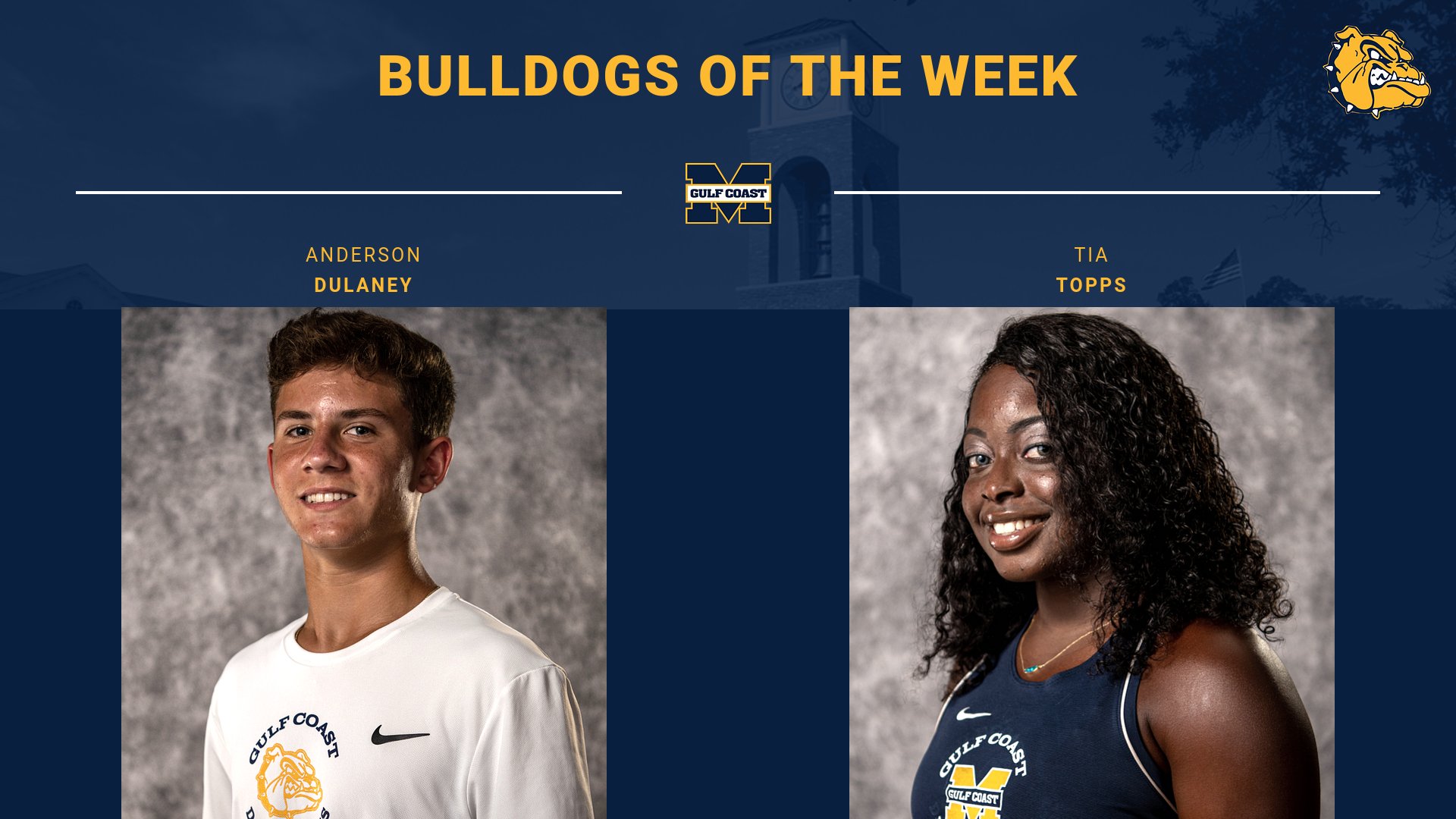 Dulaney, Topps named Bulldogs of the Week
