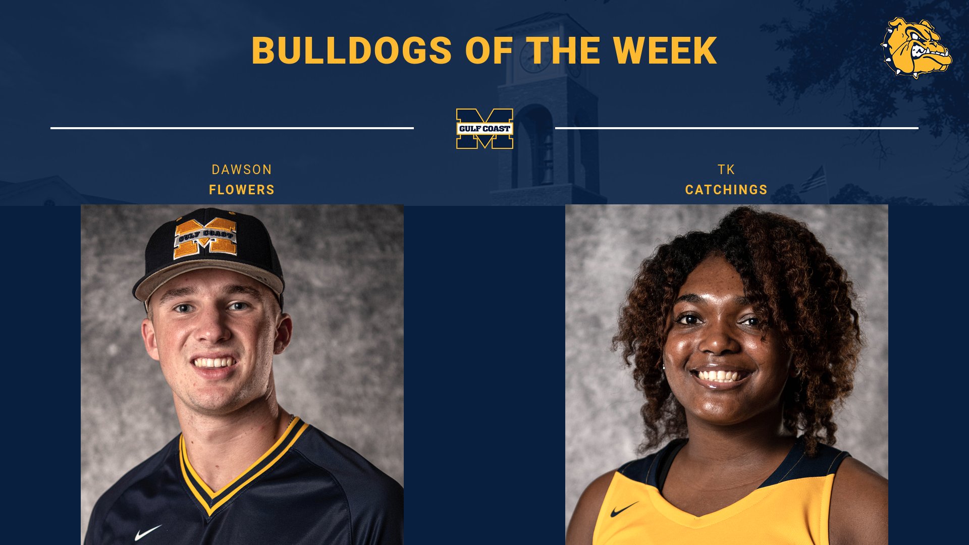 Flowers, Catching named Bulldogs of the Week