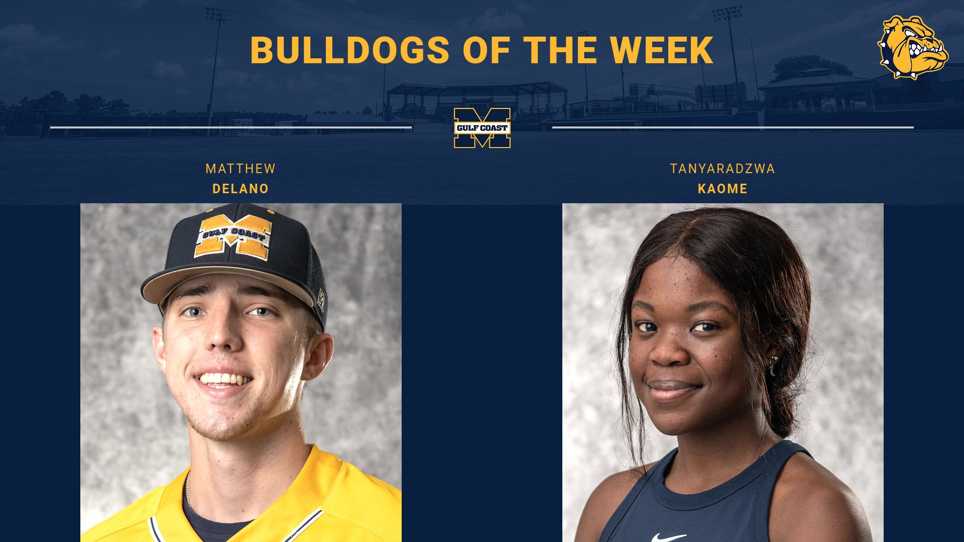 DeLano, Kaome named Bulldogs of the Week
