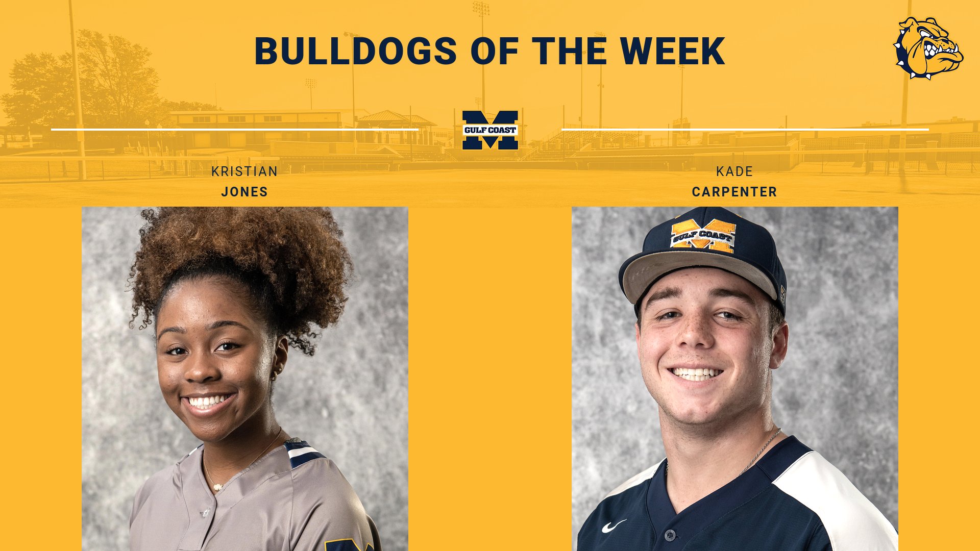 Jones, Carpenter named Bulldogs of the Week