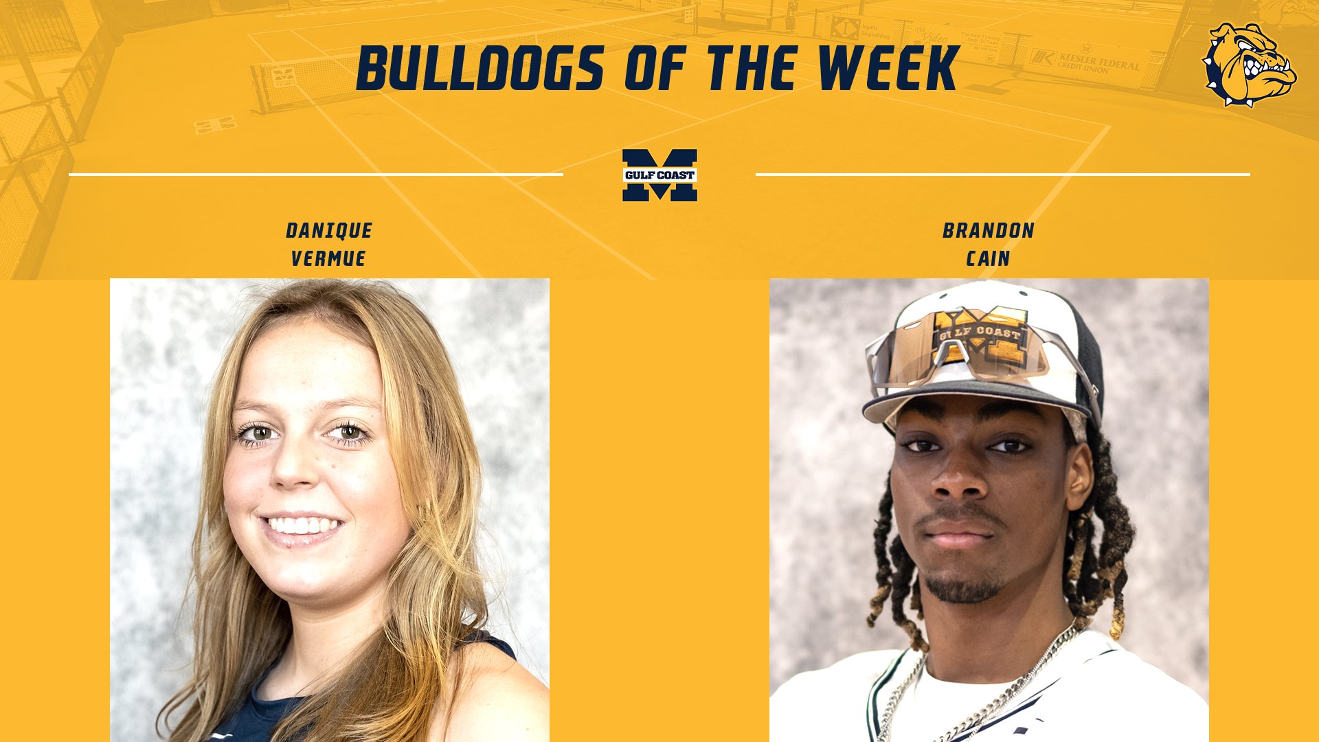 Vermue, Cain named Bulldogs of the Week