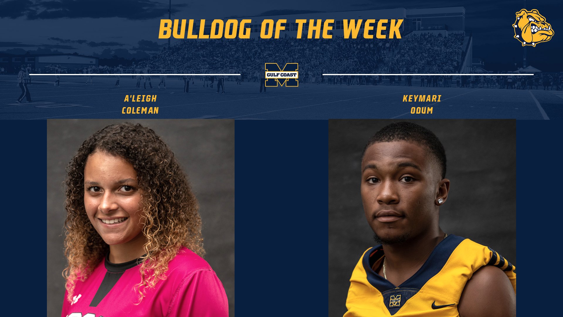 Coleman, Odum named Bulldogs of the Week