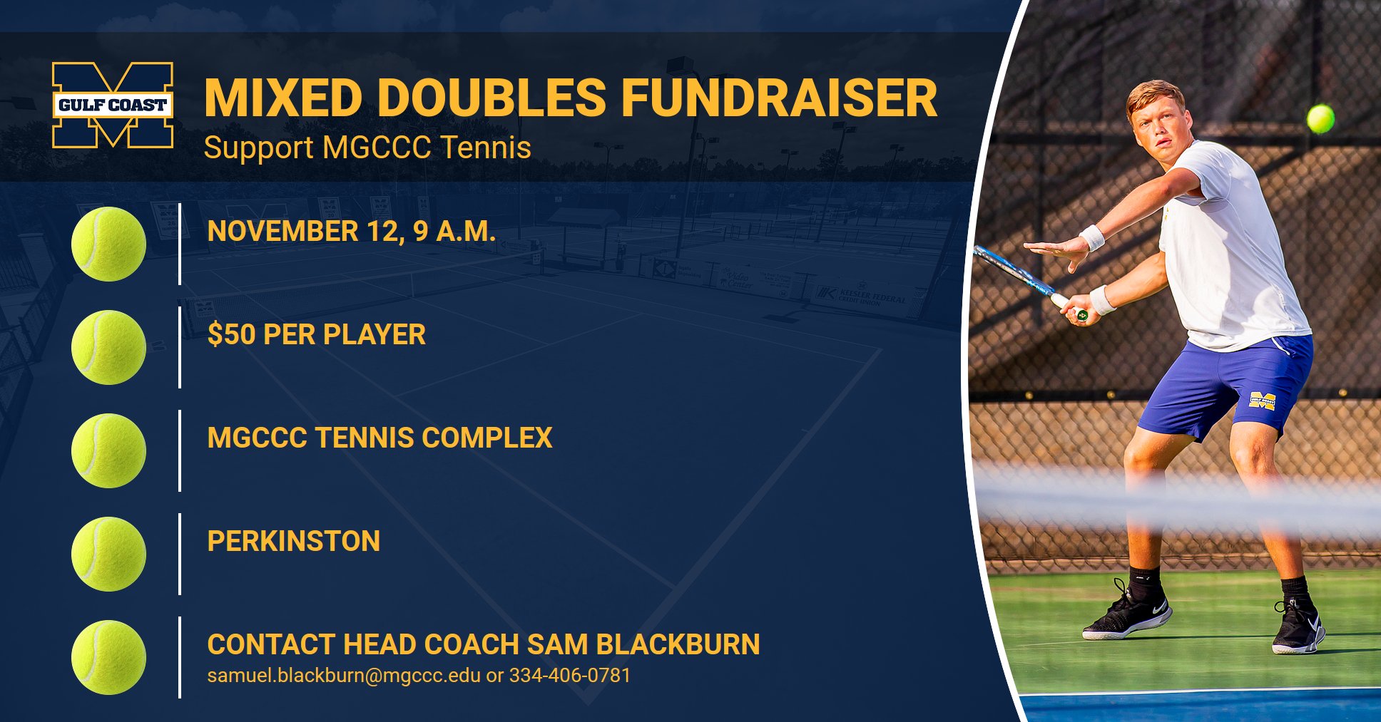 UPDATE: Mixed doubles fundraiser set moved to Nov. 12