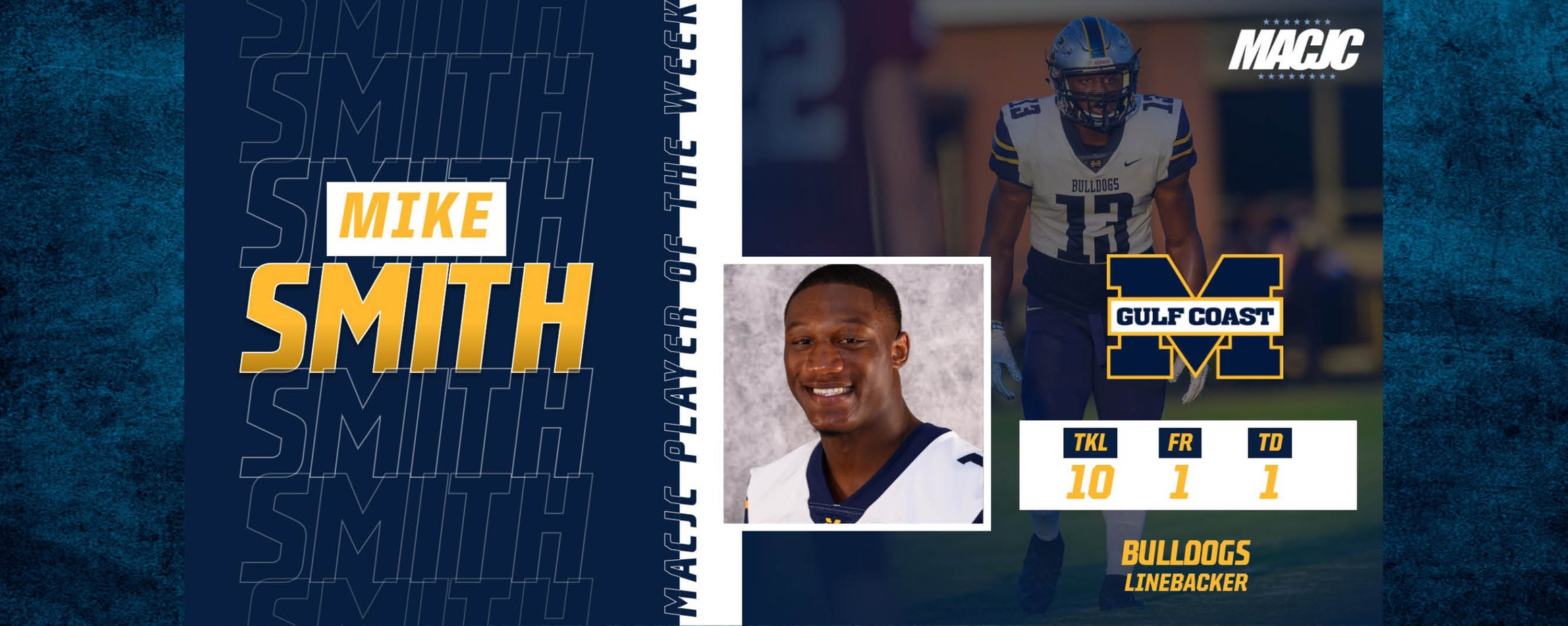 Smith named MACJC Defensive Player of the Week