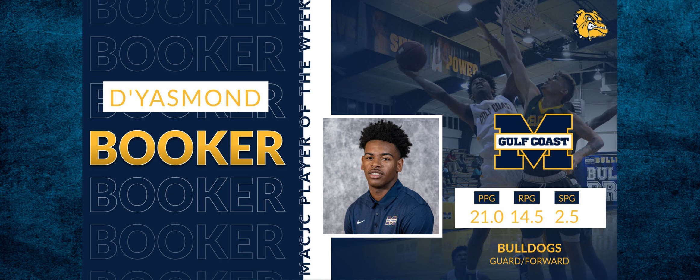 Booker named MACJC Player of the Week