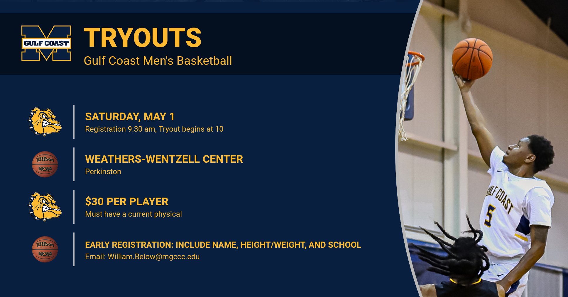 Men’s Basketball tryout scheduled Saturday