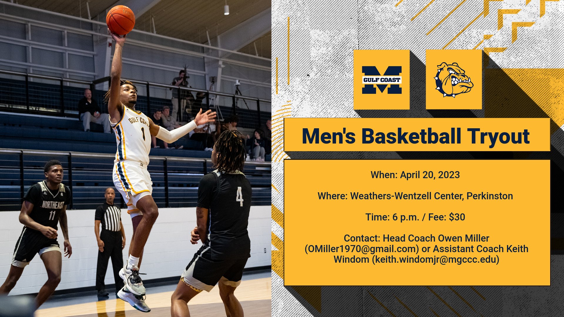 Men’s Basketball tryouts set for April 20
