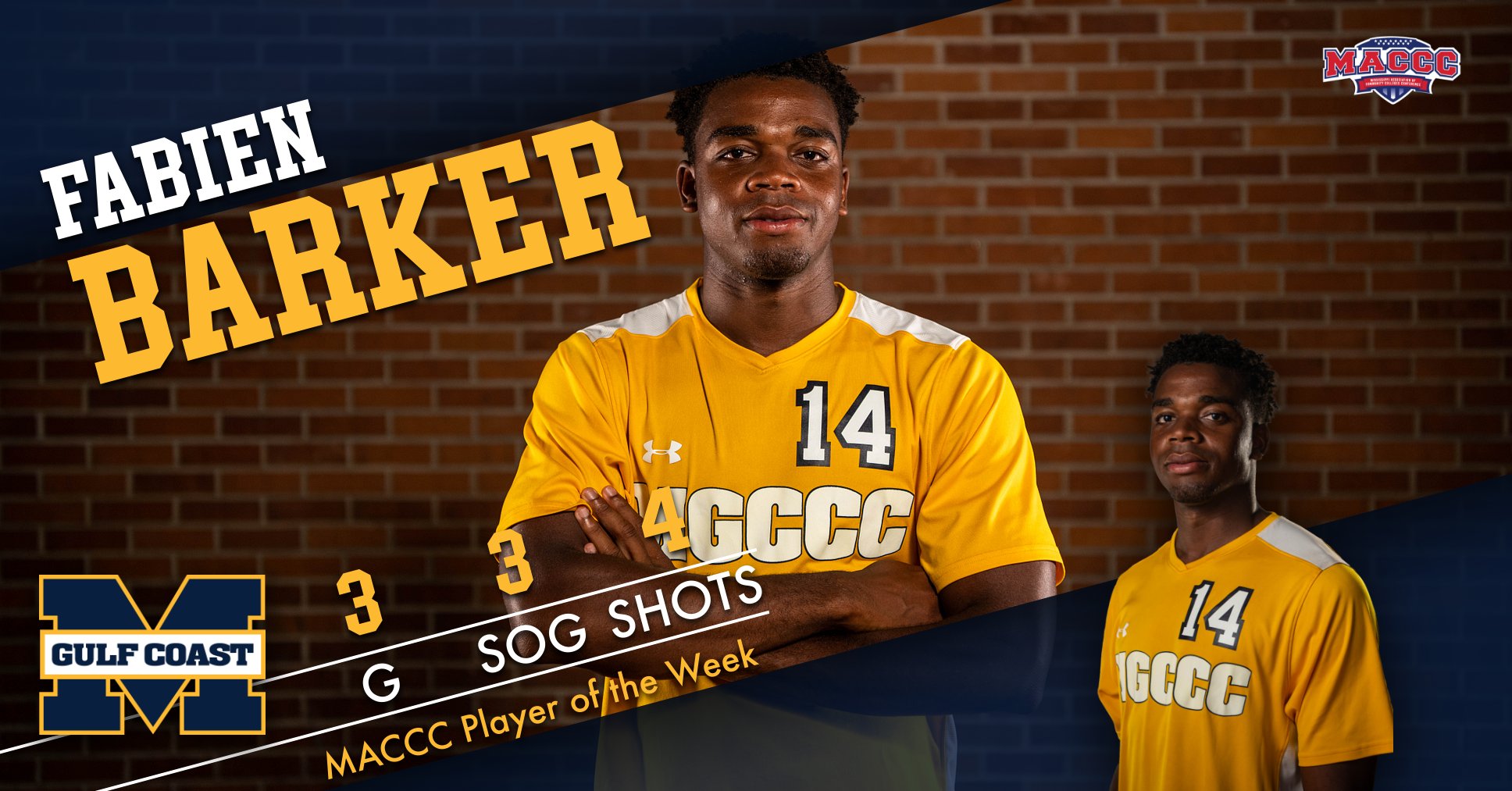 Barker named MACCC Player of the Week